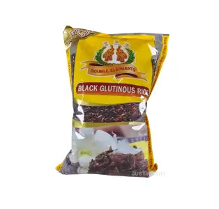Double Elephant Thai Black Glutinous Rice, 1kg