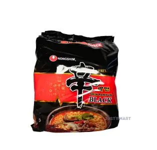 Nongshim Shin Ramyun Black Noodles - HALAL, 4 x 130g