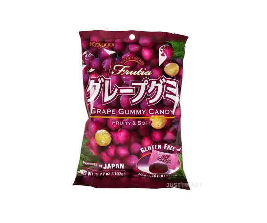 Click Here To Enlarge This Photo Of Kasugai Gummy Frutia Grape, 107g