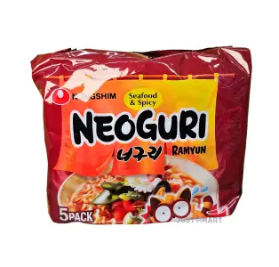 Nongshim Neoguri Seafood Spicy Ramyun, 5 x 120g
