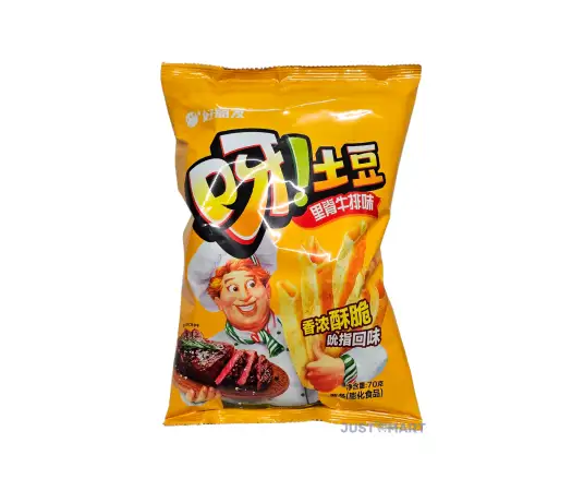 Click Here To Enlarge This Photo Of Orion Oh! Potato Chips Ridge Steak Flavour, 70g